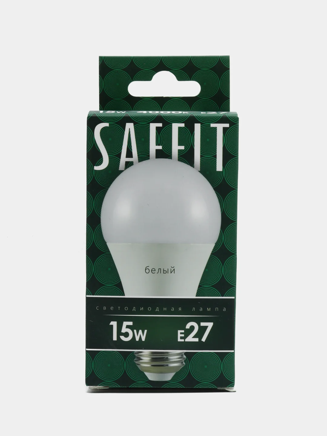Лампа светодиодная, 15W 230V E27 4000K A60, SBA6015 55011