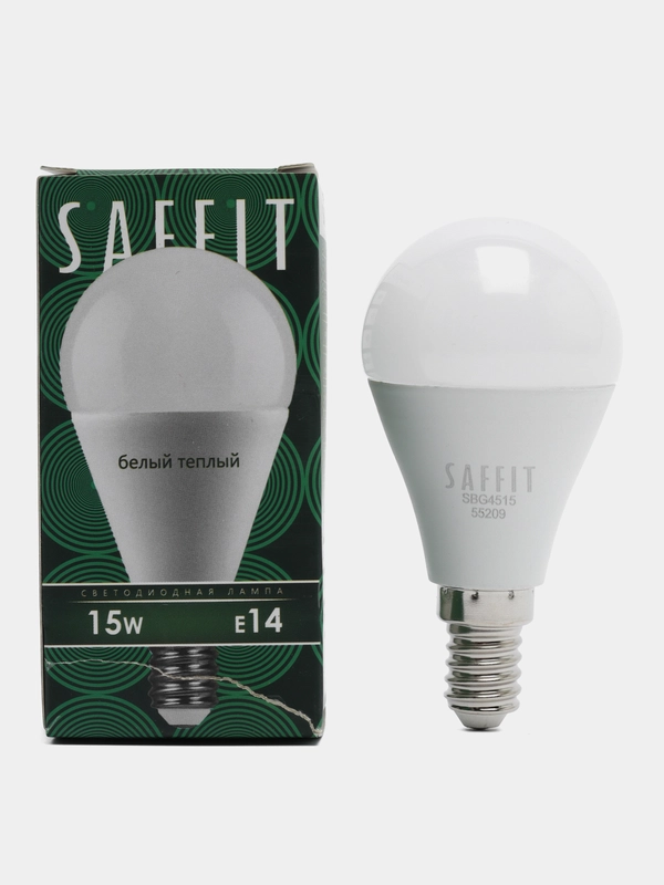 Лампа светодиодная, 15W 230V E14 2700K G45, SBG4515