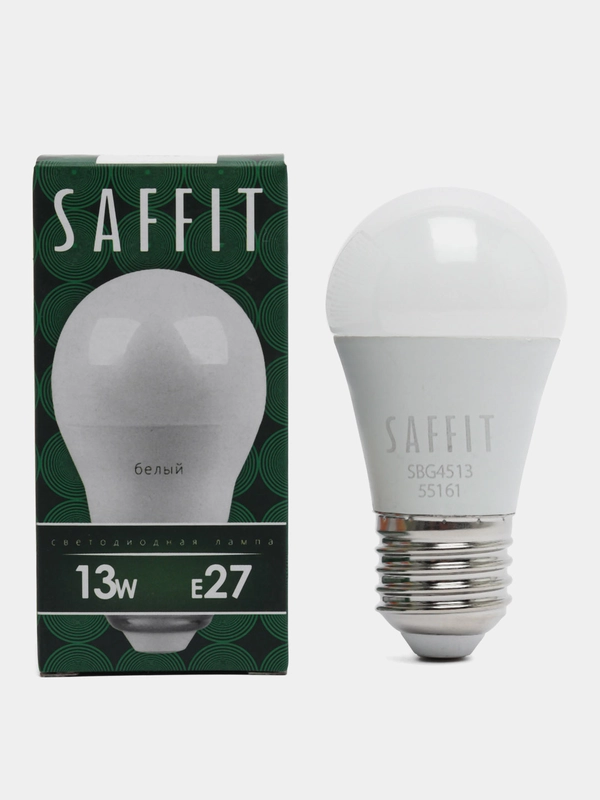 Лампа светодиодная, 13W 230V E27 4000K G45, SBG4513, 55161