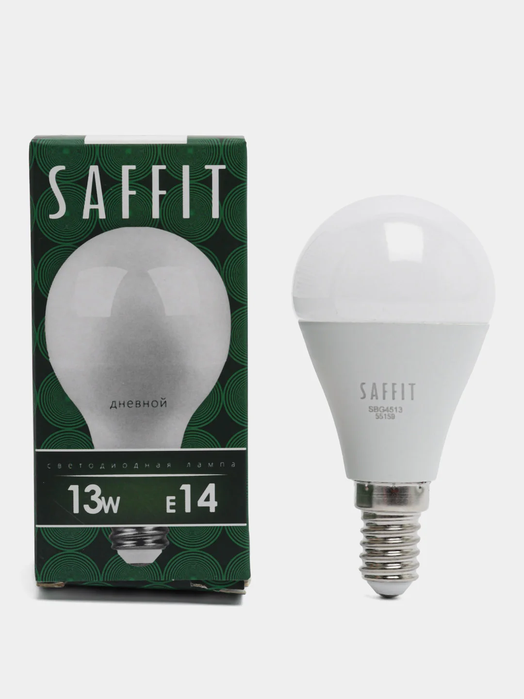 Лампа светодиодная, 13W 230V E14 6400K G45, SBG4513, 55159