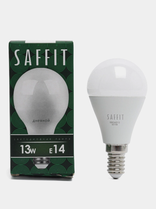 Лампа светодиодная, 13W 230V E14 6400K G45, SBG4513, 55159