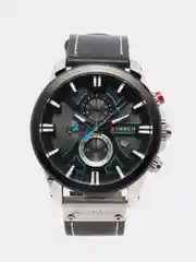 Угольный мужские наручные часы Curren 8346 с хронографом в подарочной упаковке