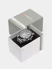 Угольный мужские наручные часы Curren 8346 с хронографом в подарочной упаковке