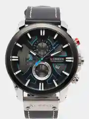 Угольный мужские наручные часы Curren 8346 с хронографом в подарочной упаковке