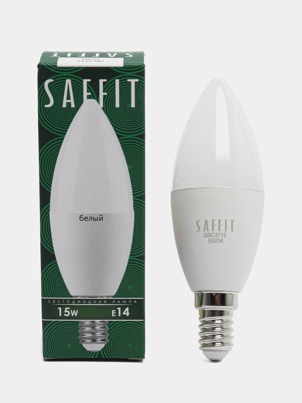 Лампа светодиодная, 15W 230V E14 4000K C37, SBC3715