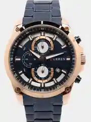 Синий мужские наручные часы Curren 8360 с хронографом в подарочной упаковке