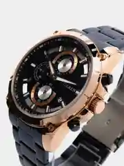 Синий мужские наручные часы Curren 8360 с хронографом в подарочной упаковке