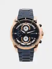 Синий мужские наручные часы Curren 8360 с хронографом в подарочной упаковке