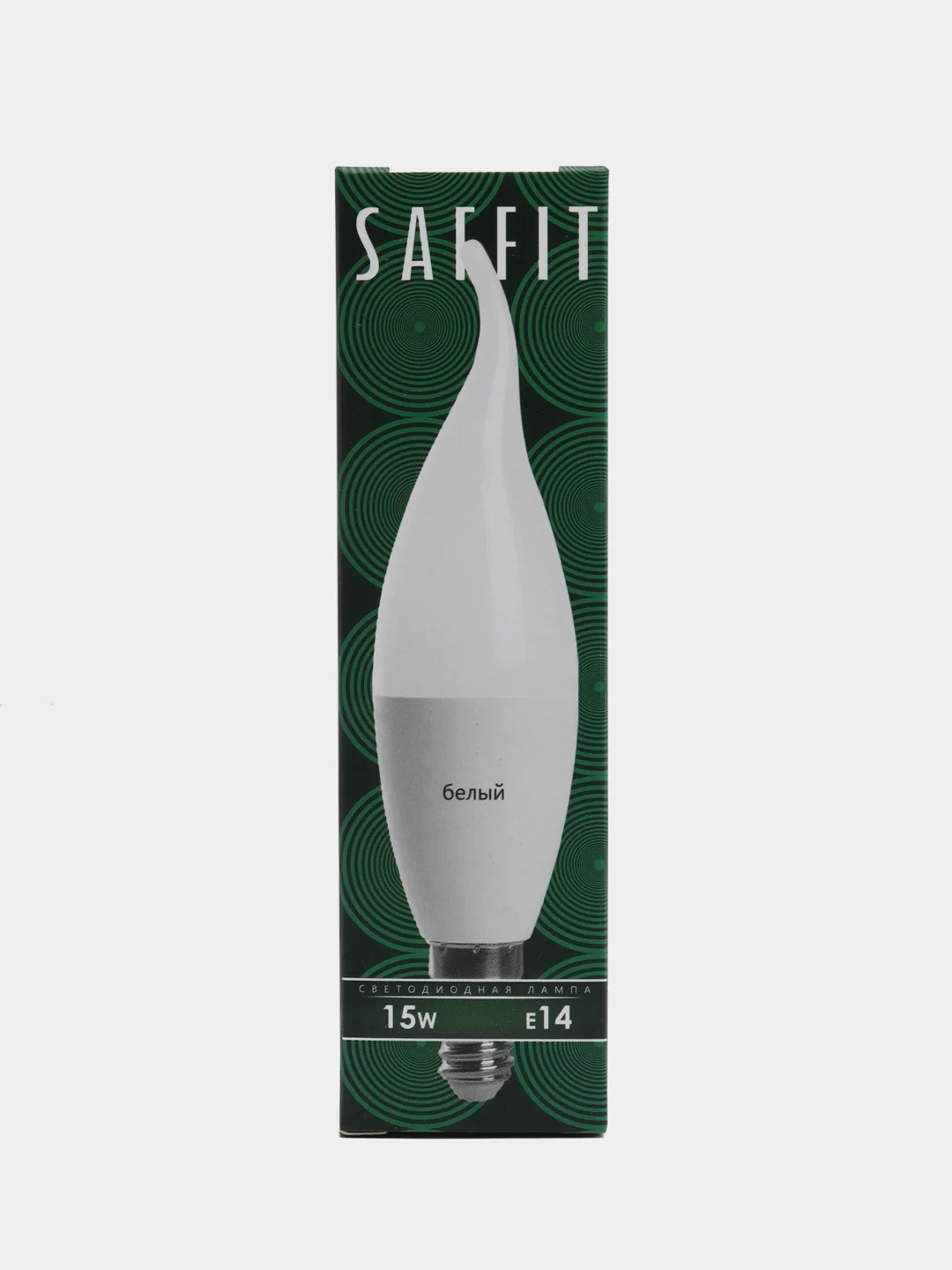 Лампа светодиодная, 15W 230V E14 4000K на ветру C37T, SBC3715