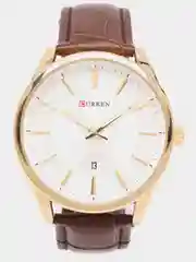 Золотой мужские наручные часы Curren 8365 с календарем в подарочной упаковке