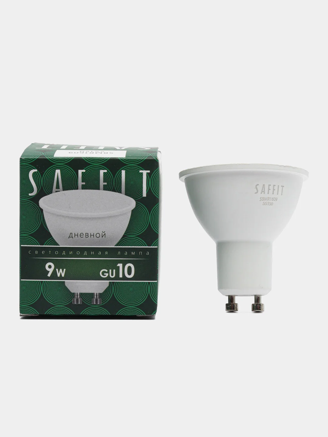 Лампа светодиодная, 9W 230V GU10 6400K MR16, SBMR1609, 55150