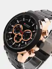 Черный мужские наручные часы Curren 8361 с хронографом в подарочной упаковке