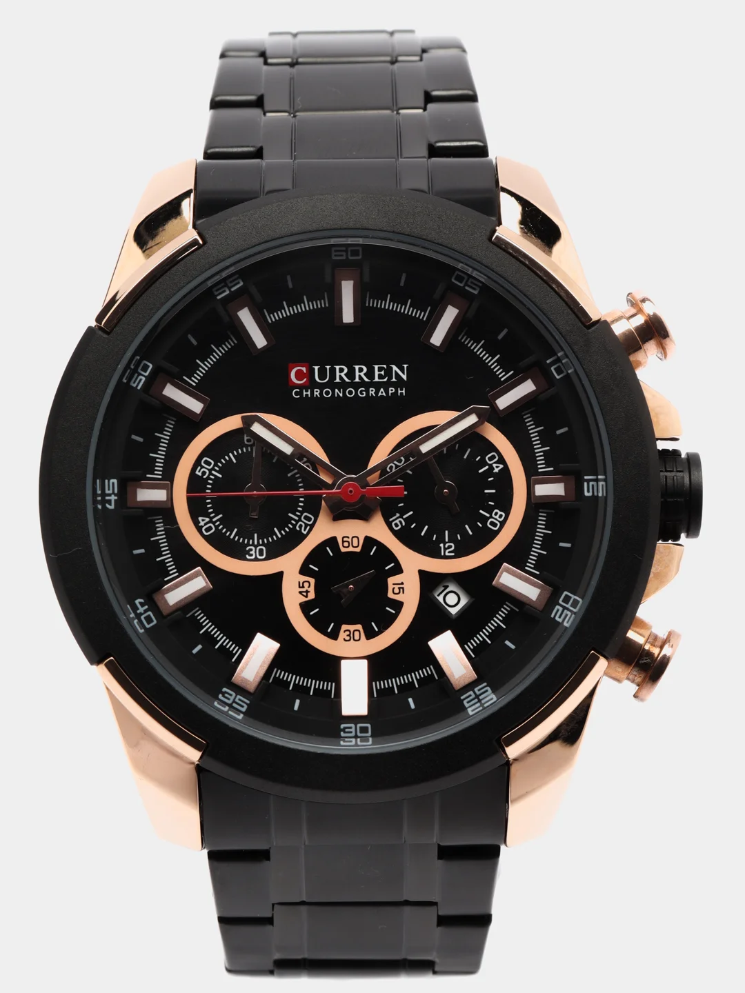 Черный мужские наручные часы Curren 8361 с хронографом в подарочной упаковке