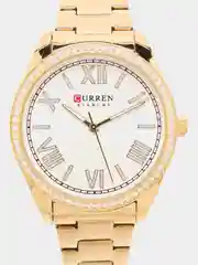 Желтый женские наручные часы Curren 9088 в подарочной упаковке