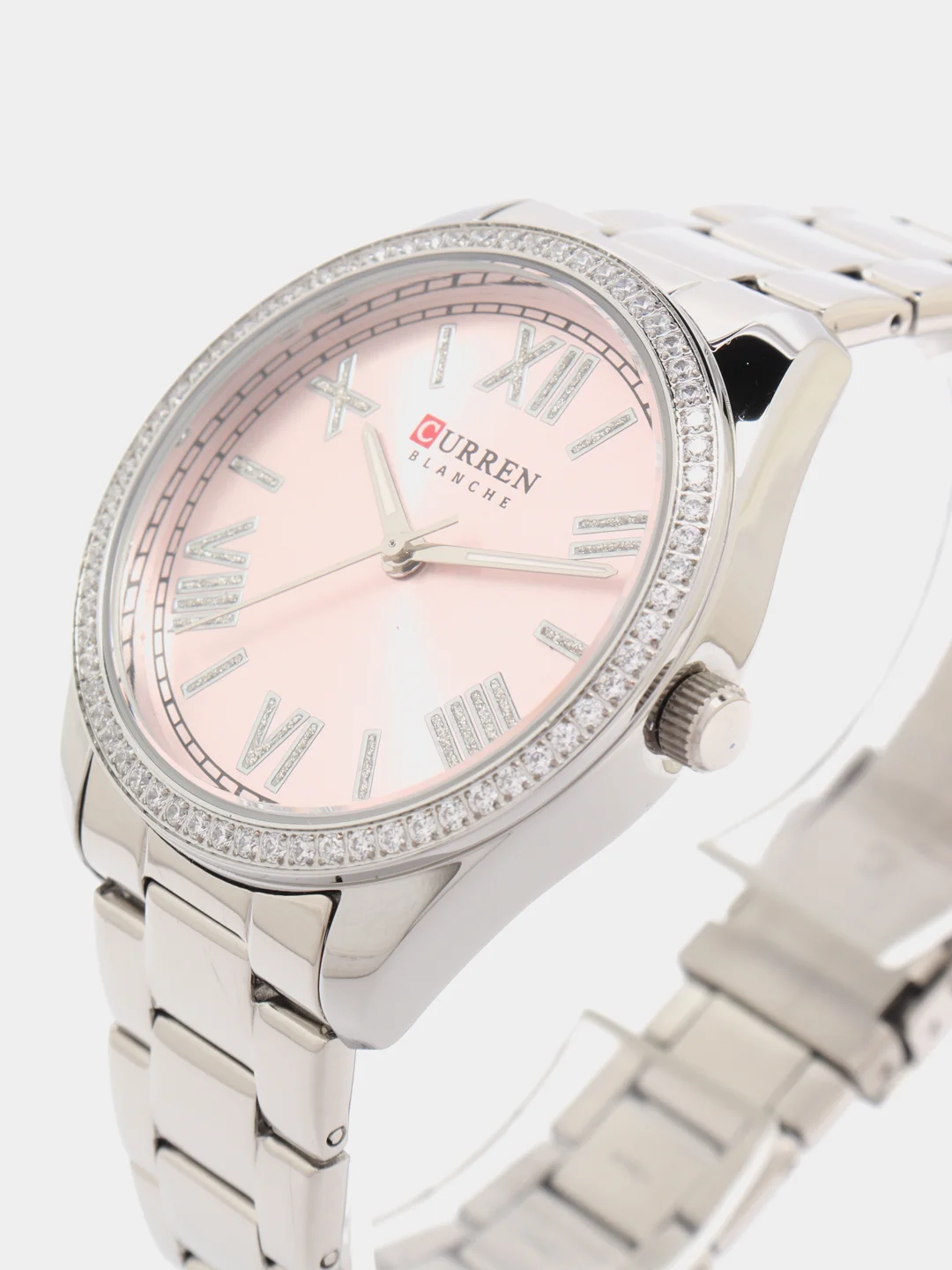 Серебряный женские наручные часы Curren 9088 в подарочной упаковке