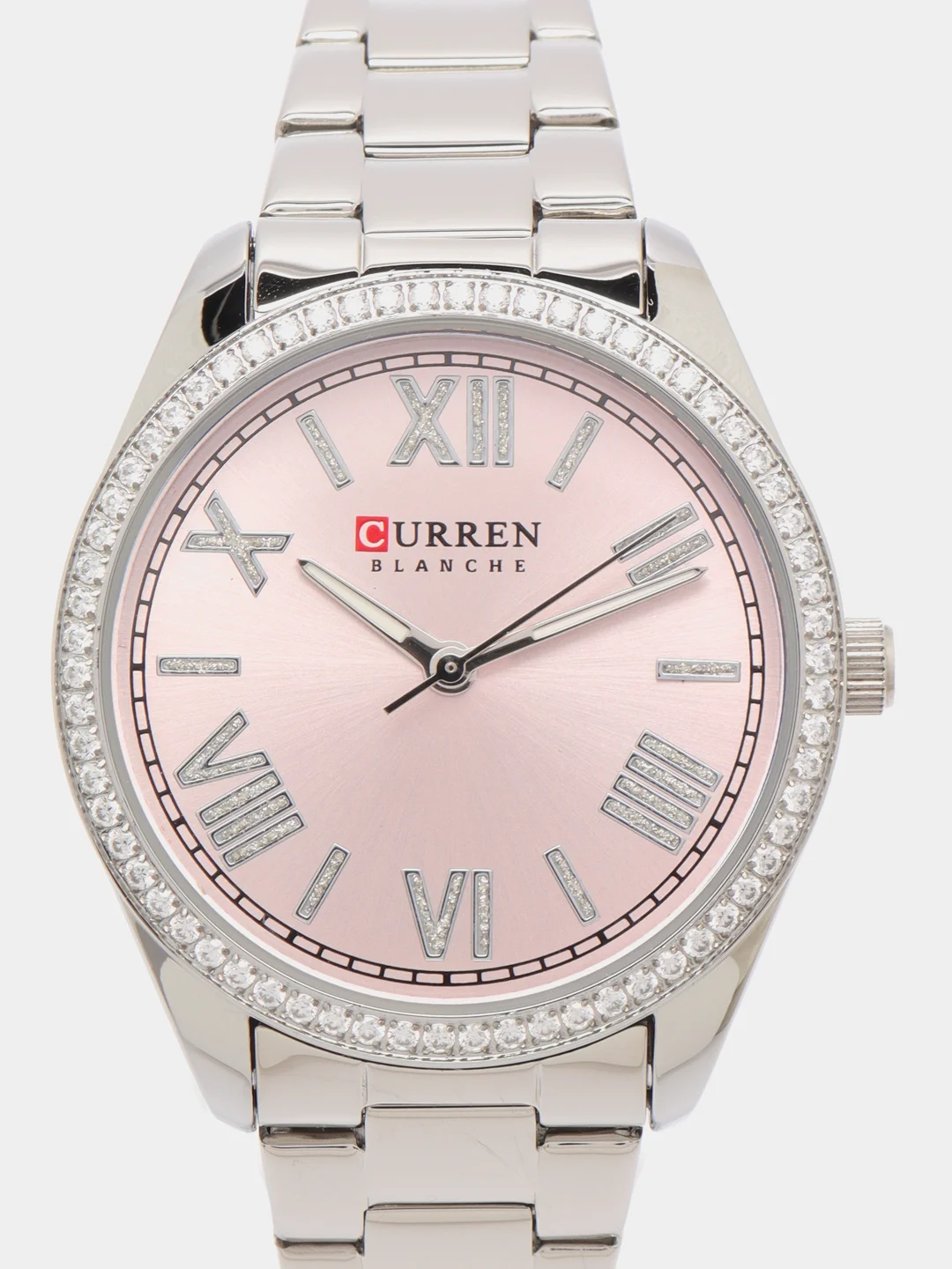Серебряный женские наручные часы Curren 9088 в подарочной упаковке