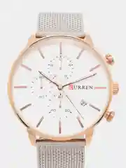 Золотой мужские наручные часы Curren 8339 с хронографом в подарочной упаковке