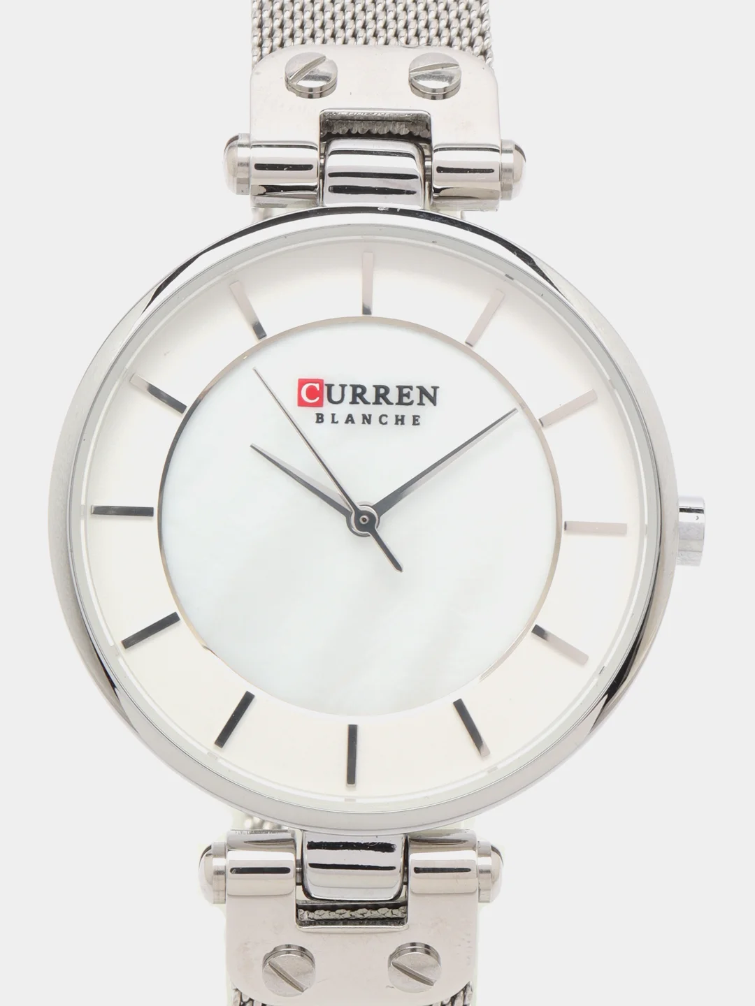 Серебряный женские наручные часы Curren 9056 в подарочной упаковке