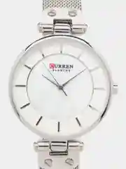 Серебряный женские наручные часы Curren 9056 в подарочной упаковке