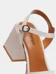 Молочный босоножки женские на каблуке, размер 36-40, El Tempo