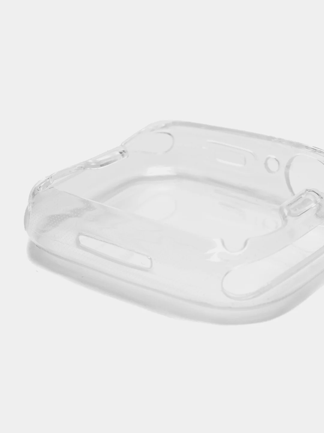 Прозрачный силиконовый чехол для часов Apple Watch 45mm Series 7, 8, 9 прозрачный защитный КАРТОФАН