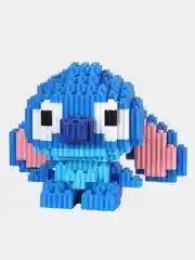 Синий детский 3D конструктор, игрушка развивающая, конструктор из мини блоков
