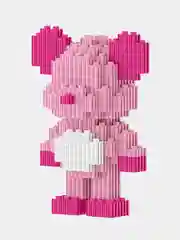 Розовый детский 3D конструктор, игрушка развивающая, конструктор из мини блоков