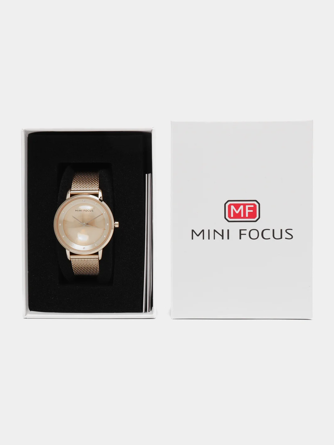 Золотой женские наручные часы Mini Focus MF0332L, в подарочной упаковке