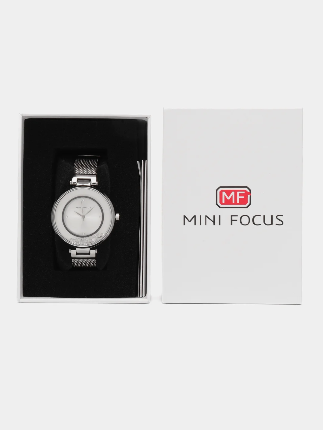 Серебряный женские наручные часы Mini Focus MF0254L, в подарочной упаковке