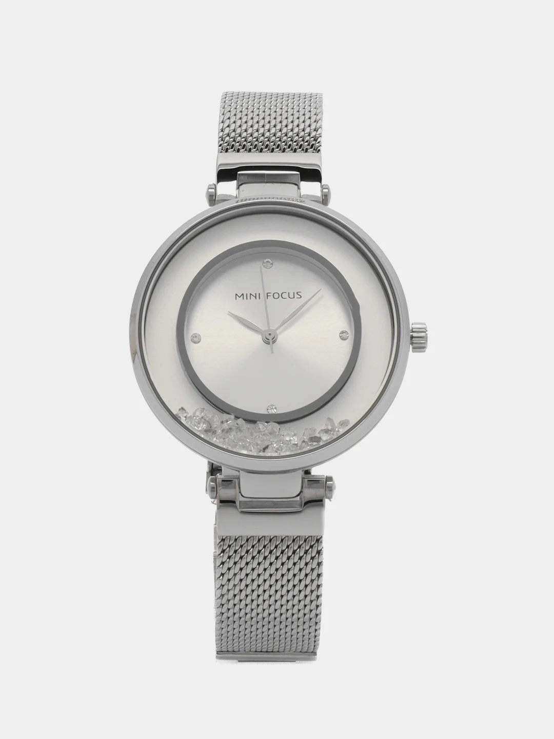 Серебряный женские наручные часы Mini Focus MF0254L, в подарочной упаковке