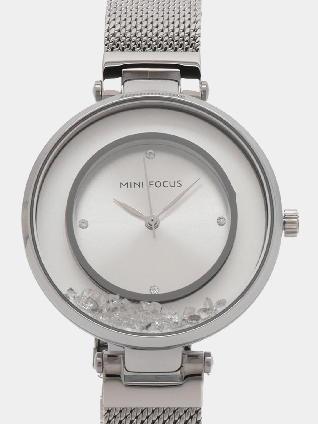 Серебряный женские наручные часы Mini Focus MF0254L, в подарочной упаковке