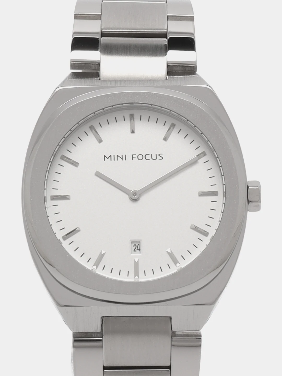 Серебряный мужские наручные часы Mini Focus MF0319G с календарём, в подарочной упаковке
