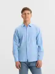 Мужская повседневная однотонная рубашка