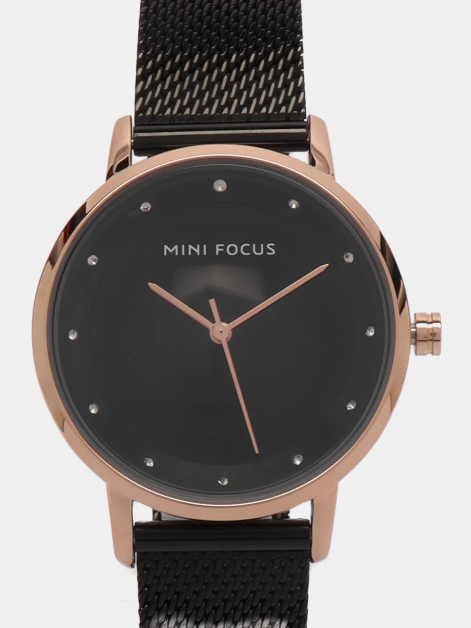 Черный женские наручные часы Mini Focus MF0332L, в подарочной упаковке