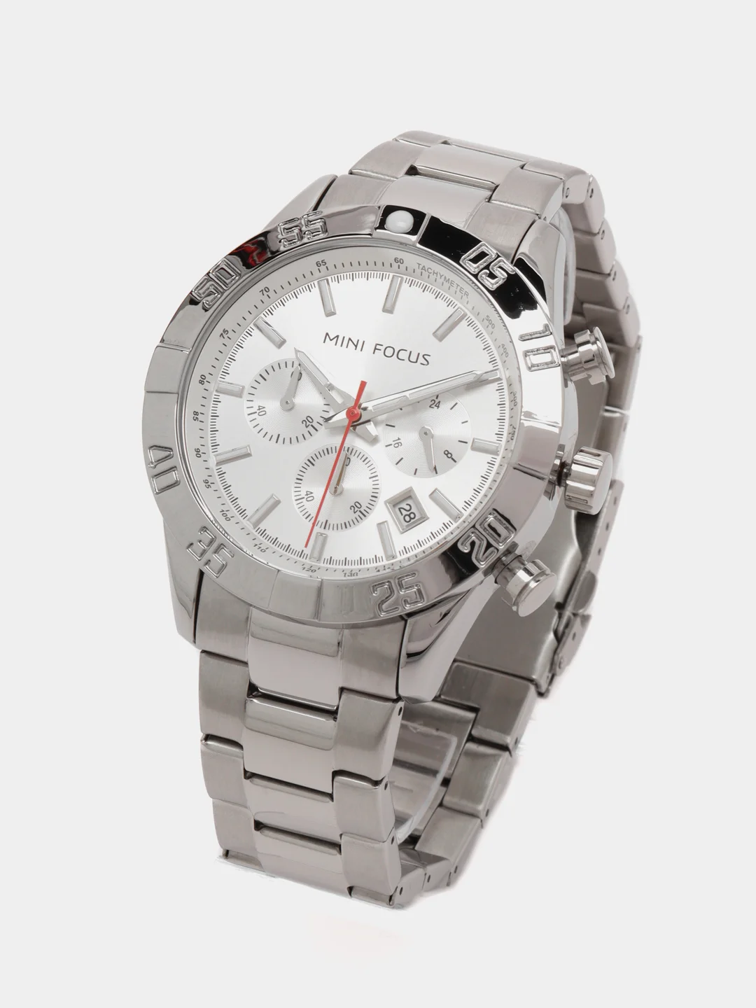 Серебряный мужские наручные часы Mini Focus MF0416G с хронографом
