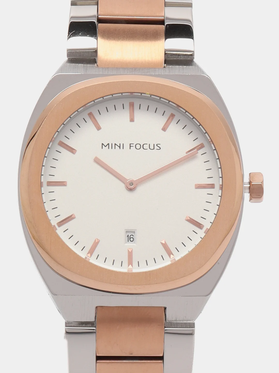 Золотой мужские наручные часы Mini Focus MF0319G с календарём, в подарочной упаковке