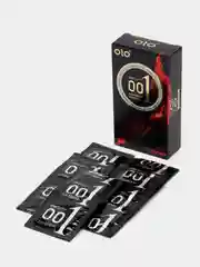 Бордовый презервативы премиум качества ультратонкие OLO NEO 001, 10 штук
