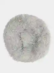 Серый лежанка мягкая, круглая, для собак и кошек, плюшевая