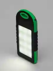 Зеленый power Bank на солнечных батареях, 5000 mAh