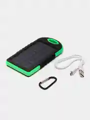 Зеленый power Bank на солнечных батареях, 5000 mAh