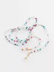 Серебряный держатель для очков, аксессуары из бисера, цепочка для очков, шнурок на шею