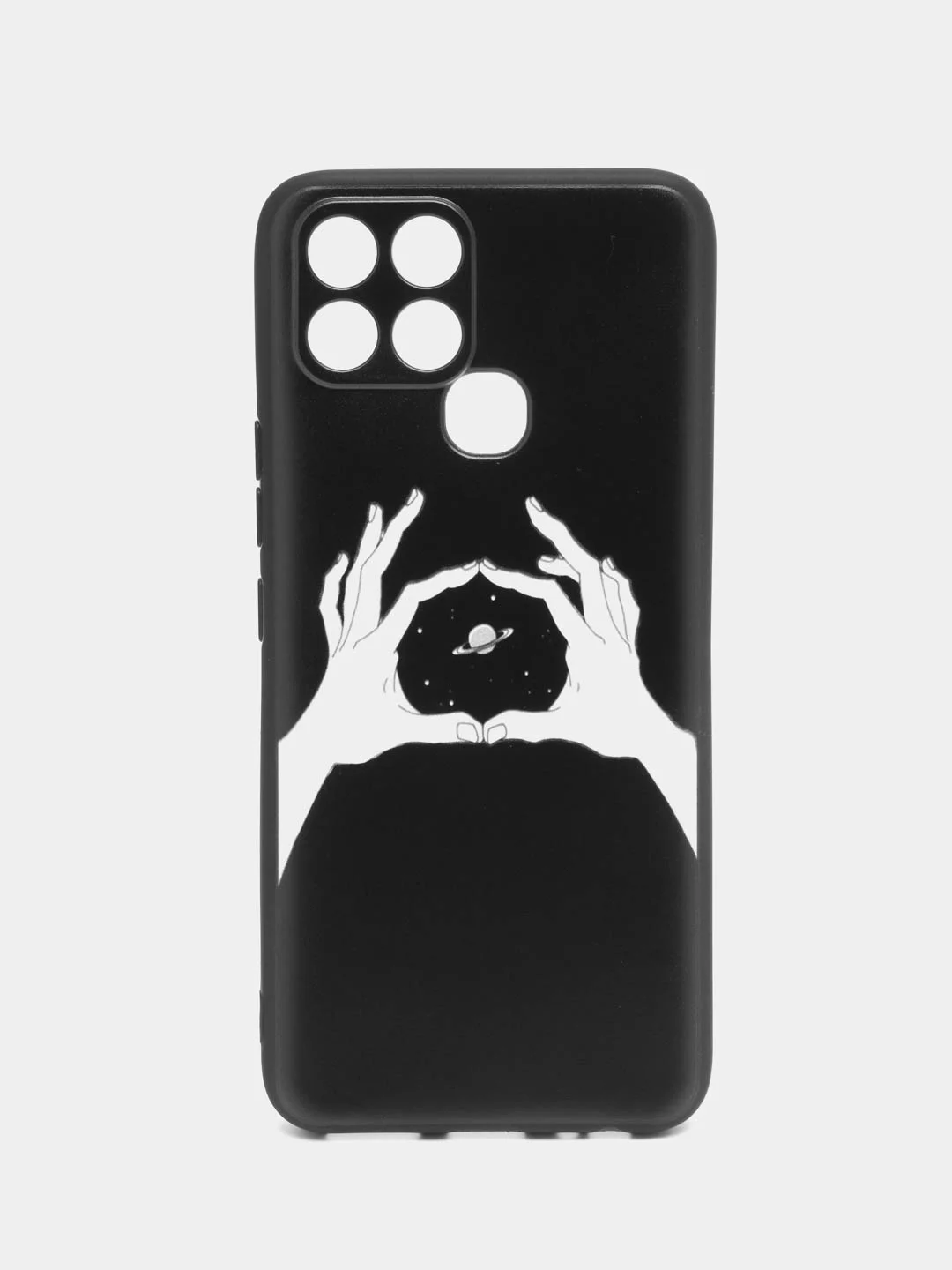 Пастельно-коралловый чехол для Infinix Smart 6/Smart 6Plus с принтом, с рисунком (Инфиникс Смарт 6)