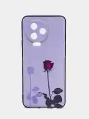 Серебряный силиконовый чехол для Infinix NOTE 12 PRO 4G / NOTE 12 2023, с принтом, с рисунком (Инфиникс Нот 12 Про 4 джи / 12 2023)