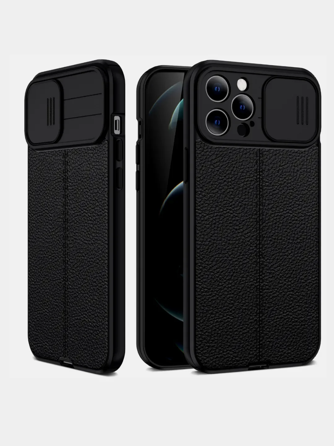 Черный чехол iPhone 11, 12, 13, 14 Pro / Pro Max