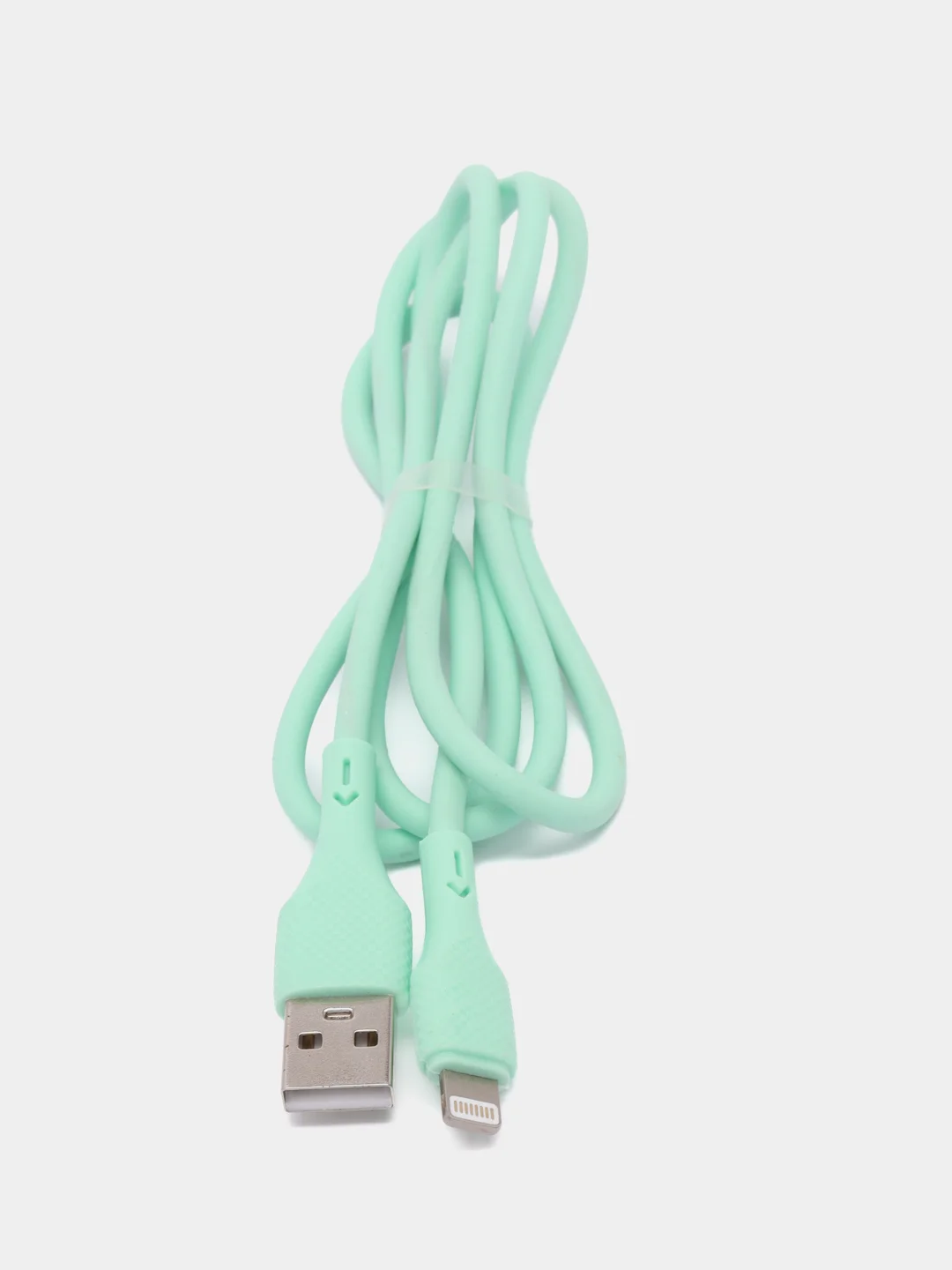 Бирюзовый кабель силиконовый Lightning