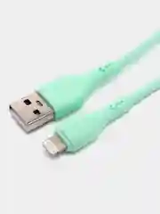 Бирюзовый кабель силиконовый Lightning