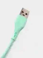 Бирюзовый кабель силиконовый Lightning