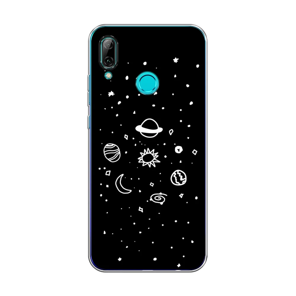 Зеленый чехол на Honor 10 Lite/Huawei P Smart 2019 / Хонор 10 Лайт прозрачный, с рисунком