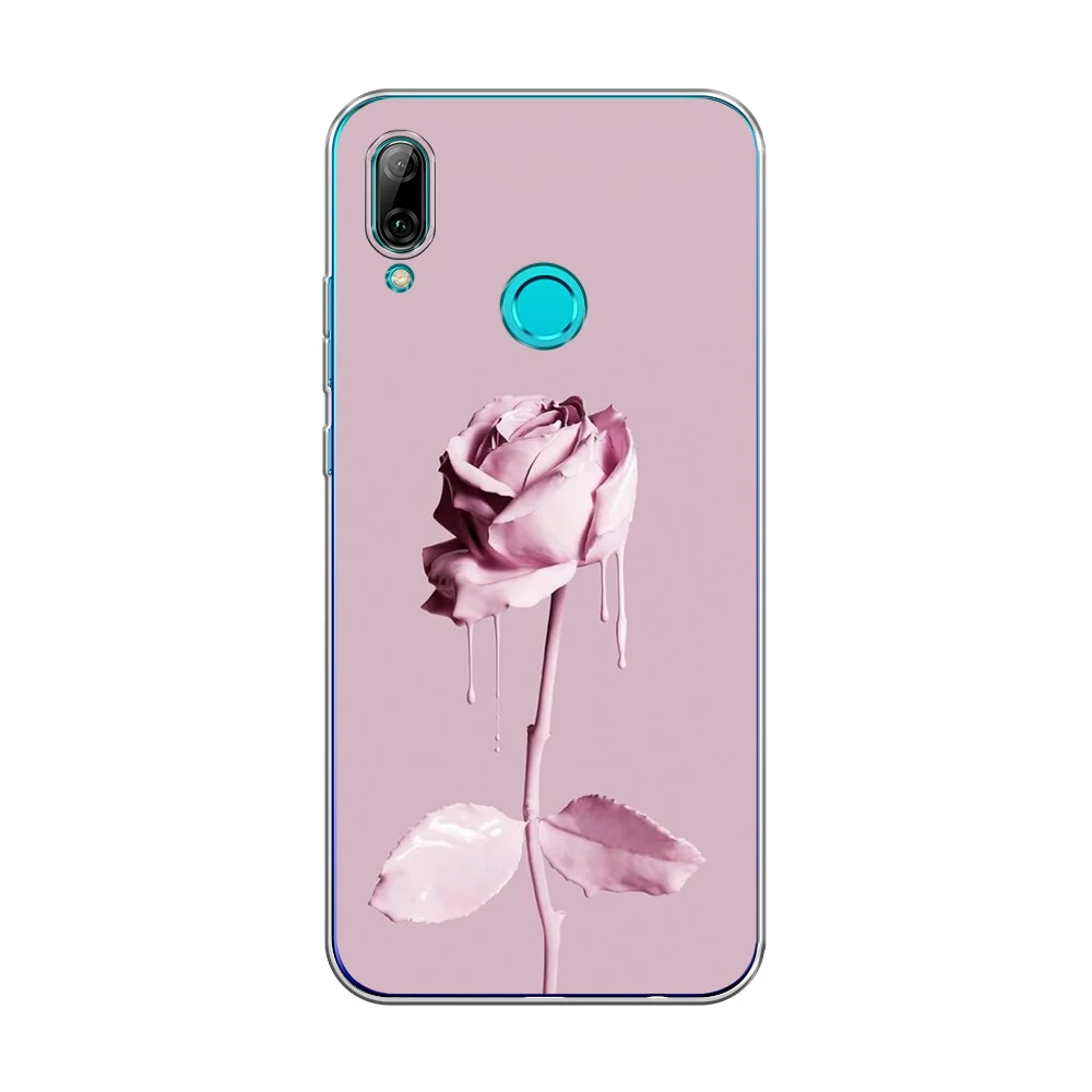 Коралловый меланж чехол на Honor 10 Lite/Huawei P Smart 2019 / Хонор 10 Лайт прозрачный, с рисунком