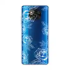 Бежевый меланж силиконовый чехол на Xiaomi Poco X3/X3 Pro / Сяоми Poco X3/Х3 Про прозрачный, с рисунком